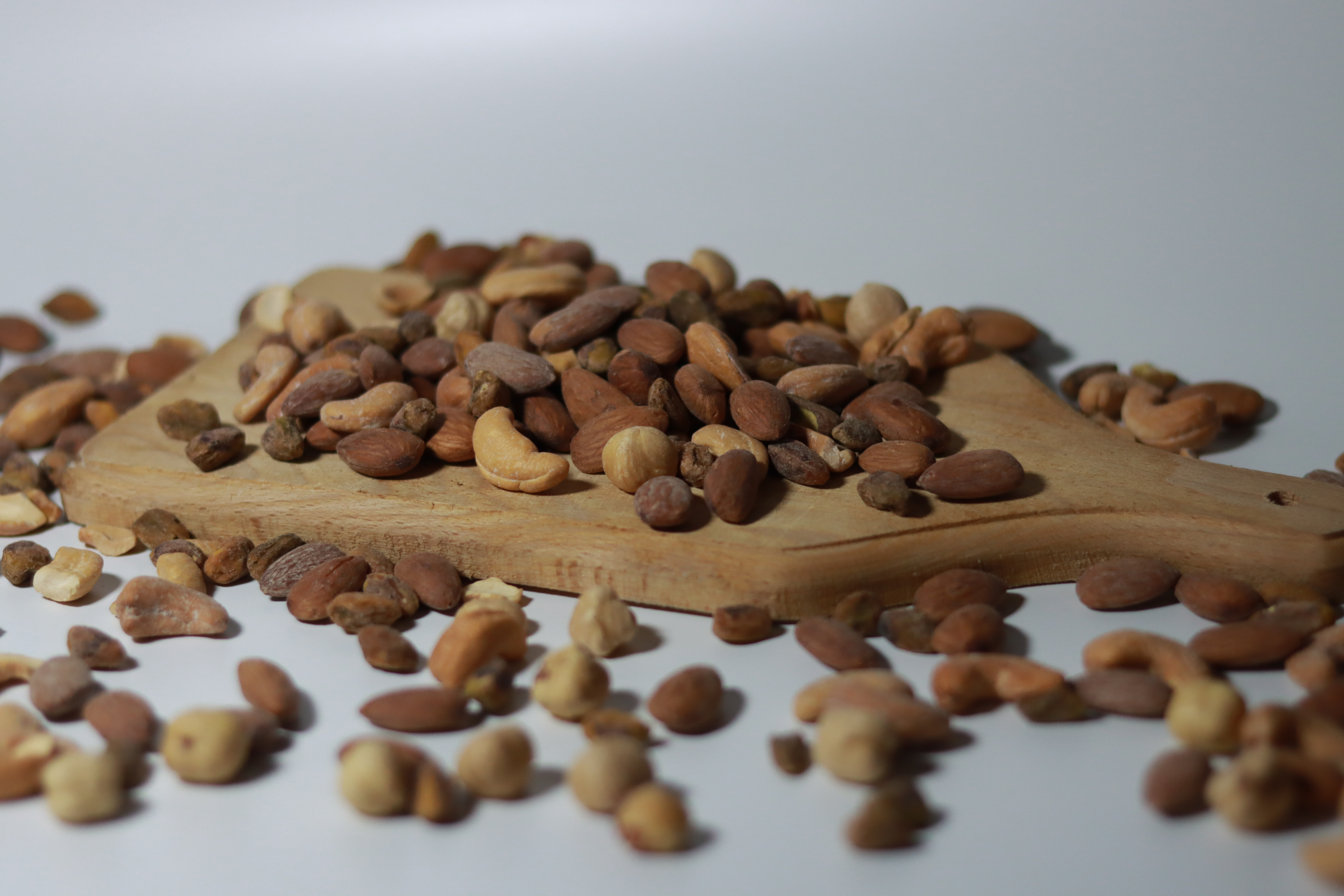different roasted nuts
